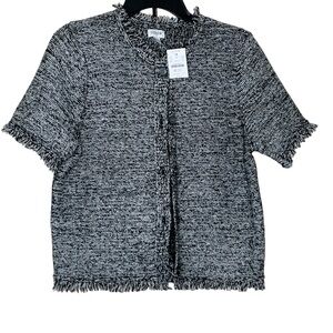 J. Crew Monochrome Tweed sweater.  NWT. Size m
